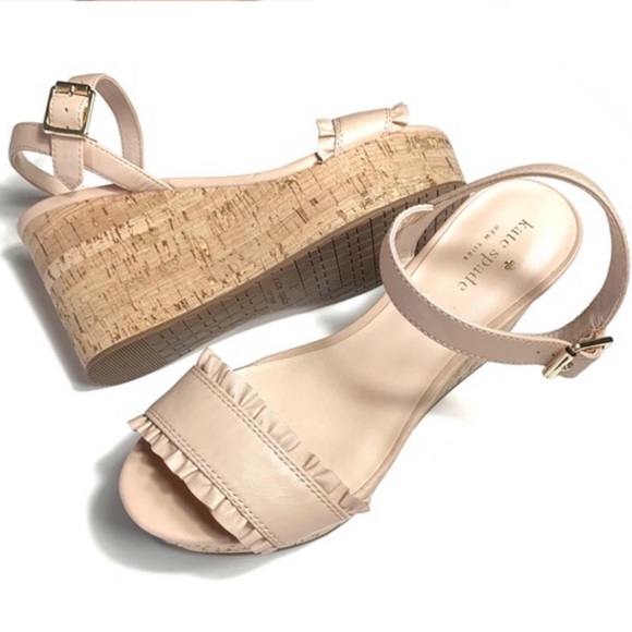 🆕KATE SPADE Tomas Leather Wedge - Picture 1 of 3